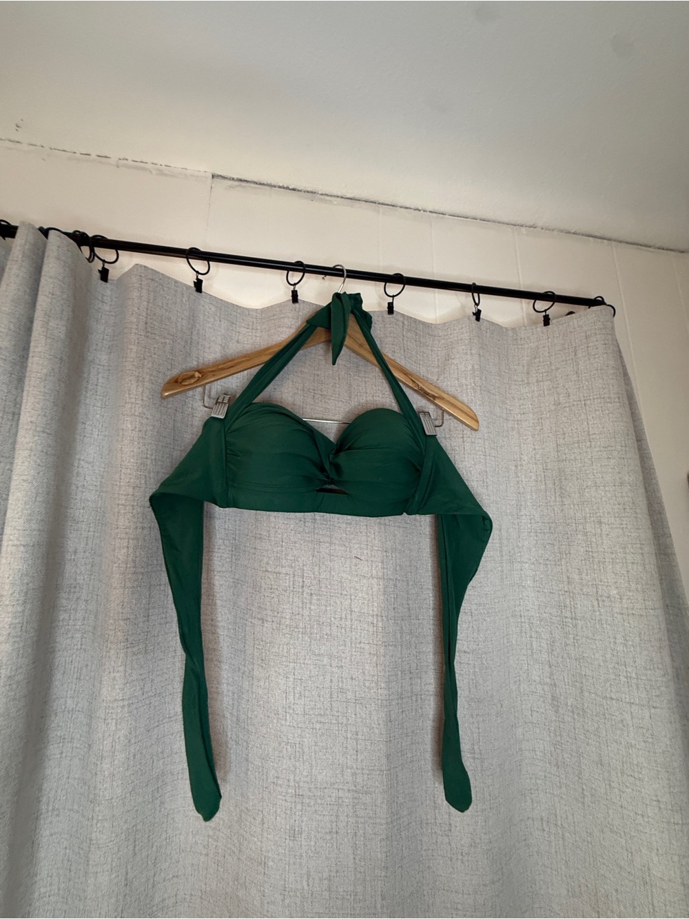 Alex Marie Deep Green Twist Halter Bandeau